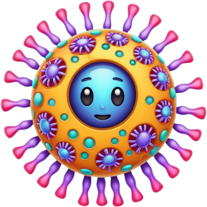  virus with many part emoji
