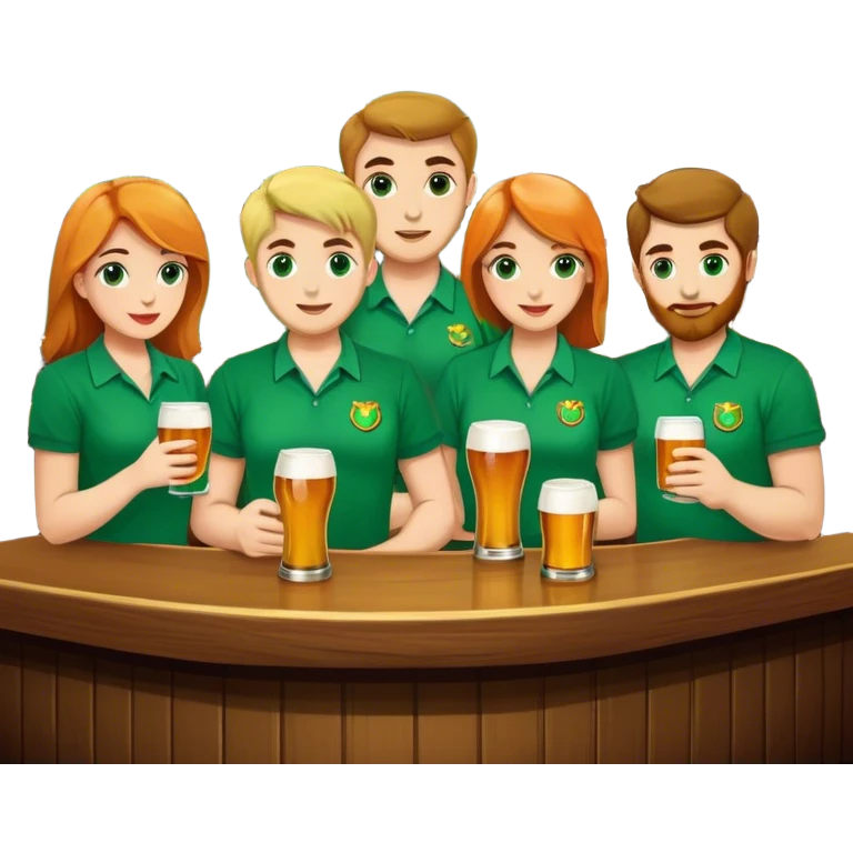 Green shots at Irish bar emoji