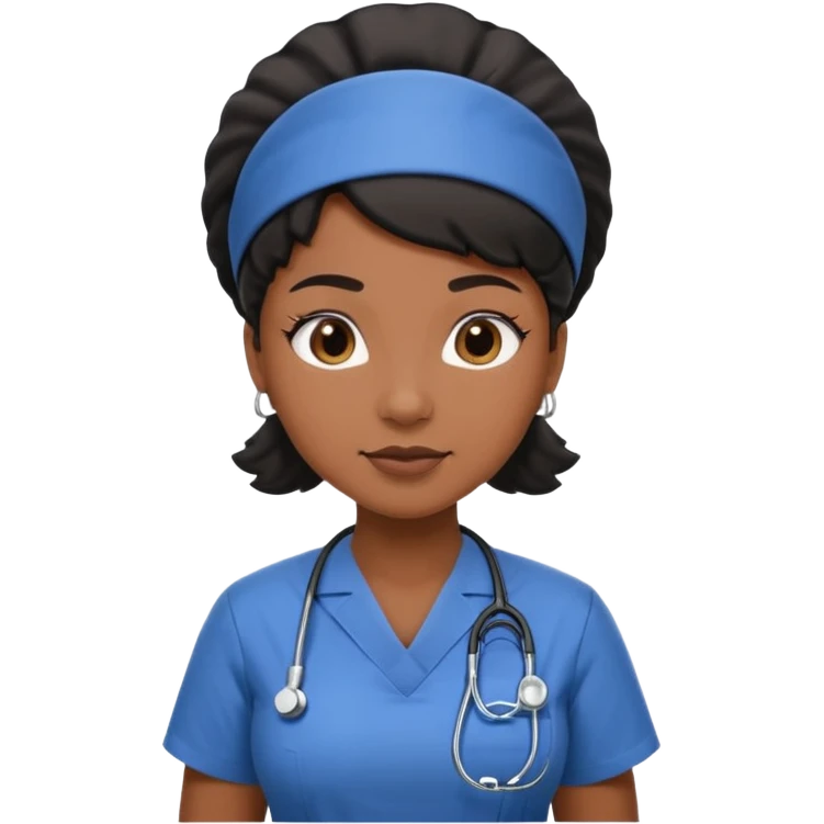 Black nurse boss emoji