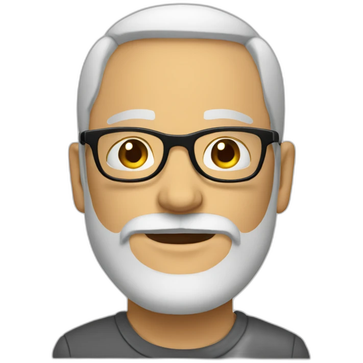 bearded white forty-year-old with round glasses emoji