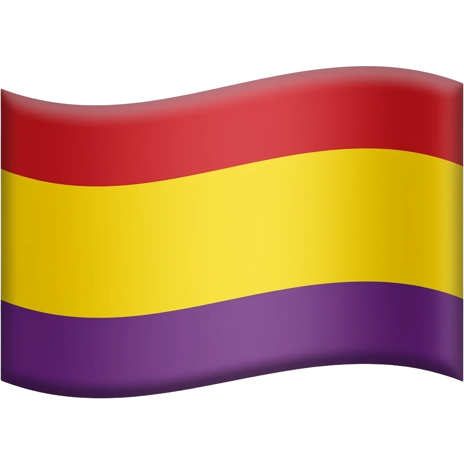 Bandera de la segunda república española similar a este emoji pero con la tercera banda inferior morada 🇪🇦 emoji