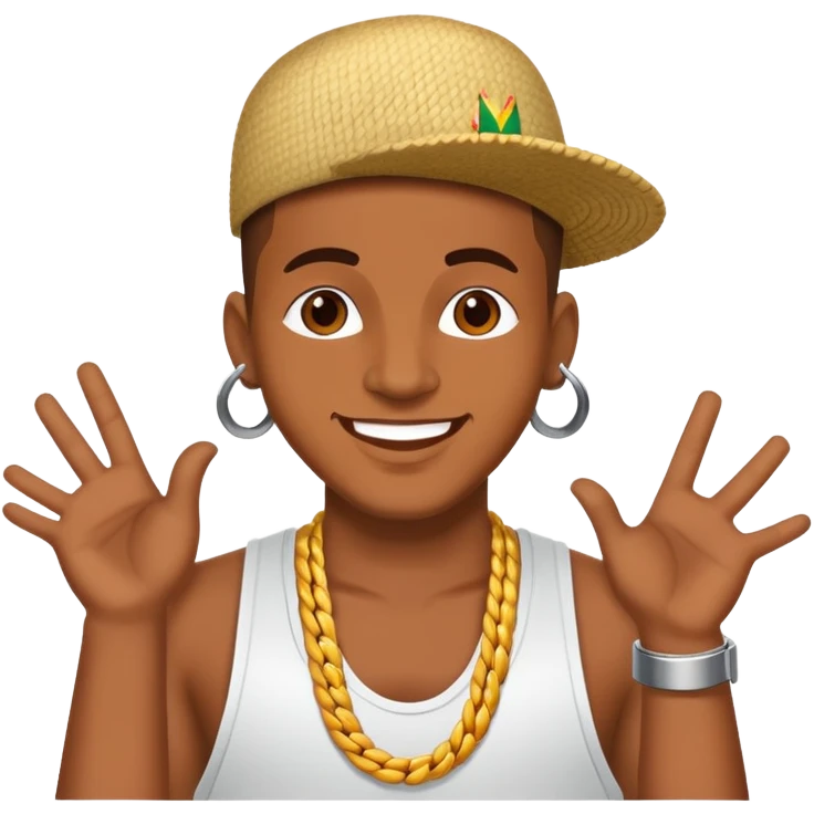 Happy Reggaeton Music Singer emoji