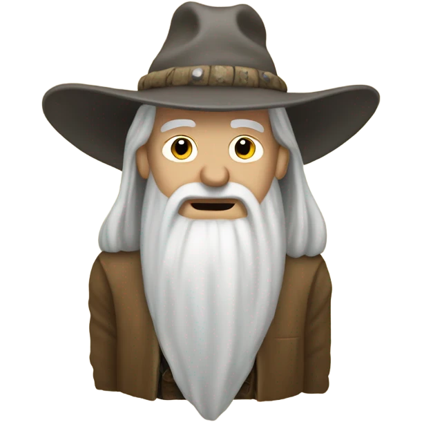 Hillbilly with gandalfs head emoji