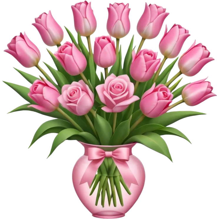 pink valentine bouquet emoji