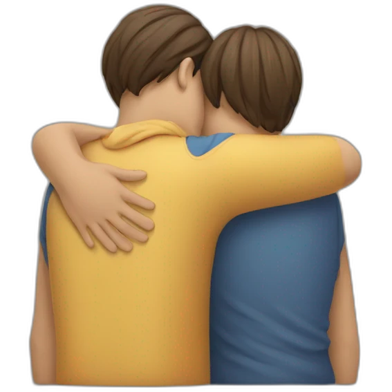 Someone patting a sad person on the back emoji