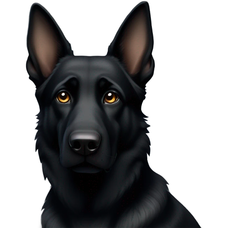 Black Shepherd dog emoji