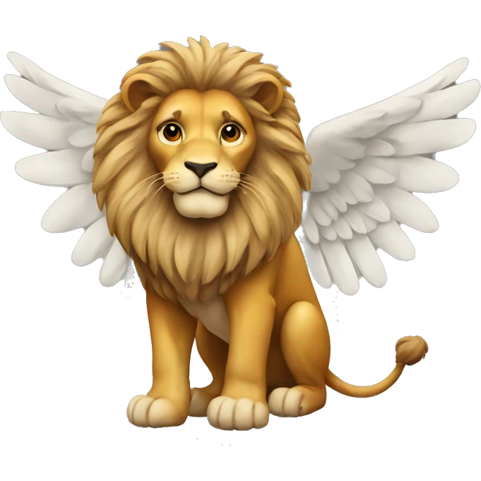 A lion with a wings painting  emoji