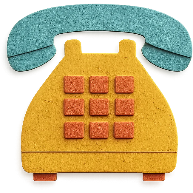 phone, paper craft style emoji