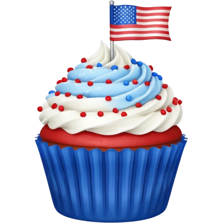 4th of july cupcake flag emoji