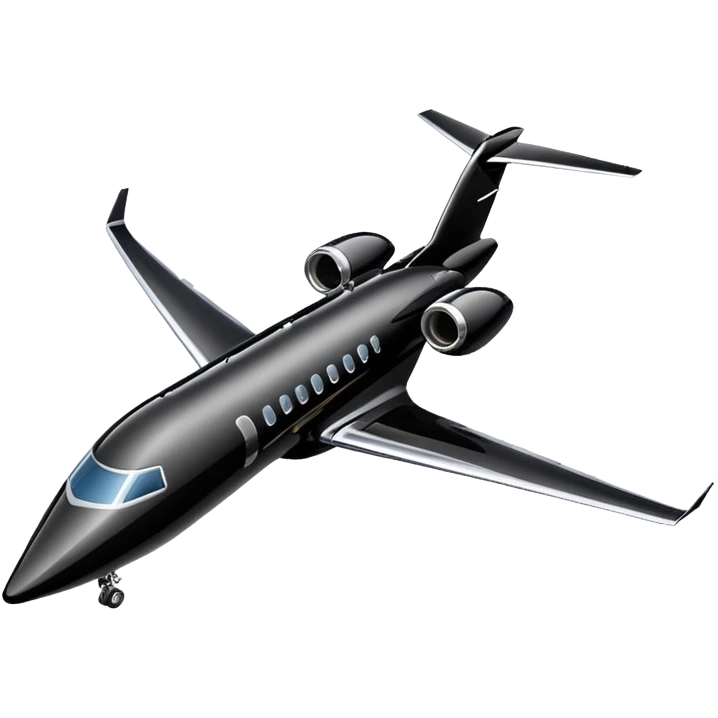 Black private jet  emoji