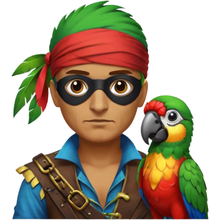 pirate and parrot emoji