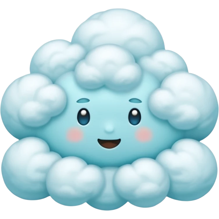 núvem japonesas ciano emoji