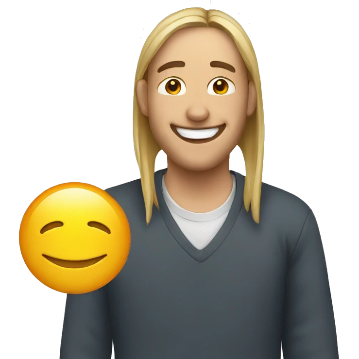Fake smile emoji
