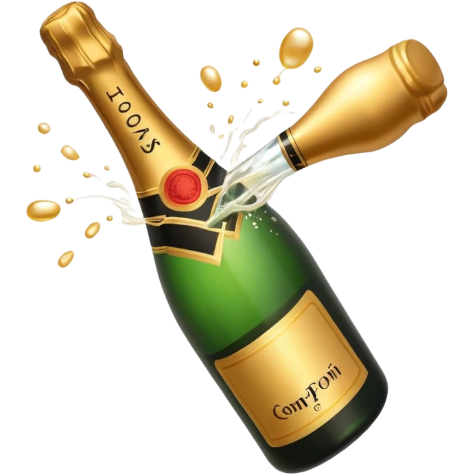 Champaine bottle opening emoji