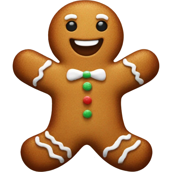 Gingerbread man emoji
