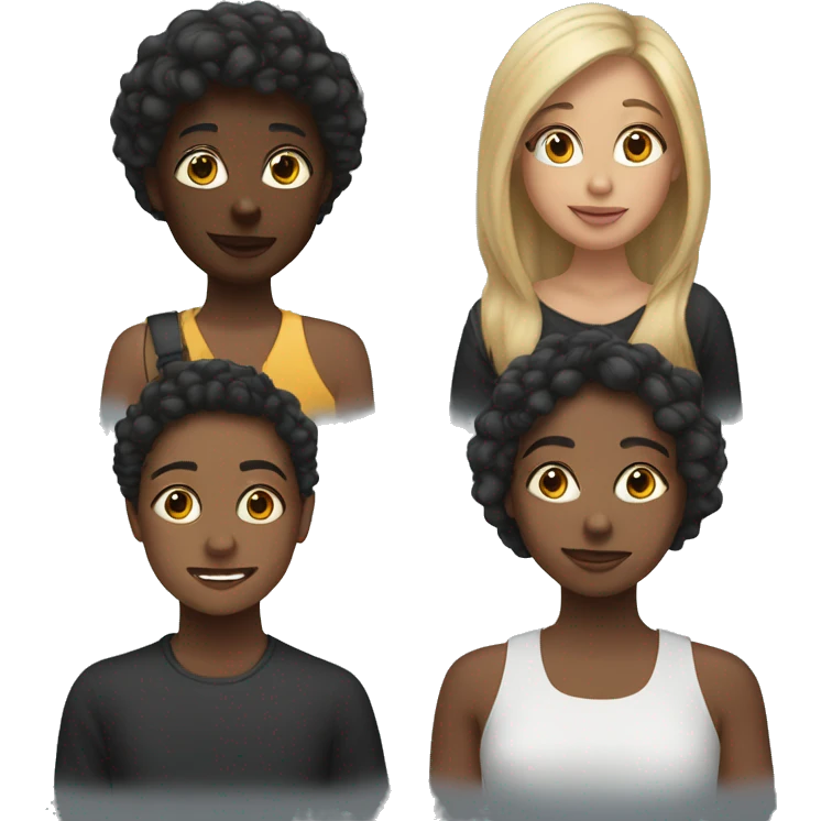 4blak sisters, 1 brother emoji