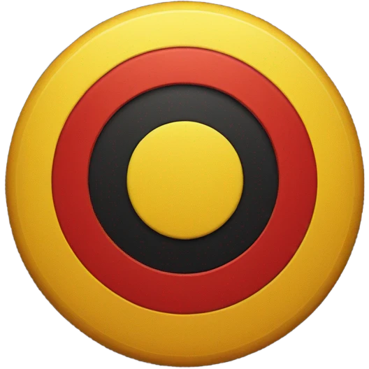 a black and red rectangle with a medium-sized yellow circle in the middle emoji