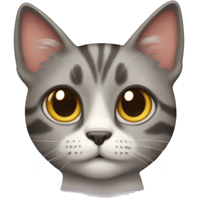 Cartoon cat portrait closeup emoji