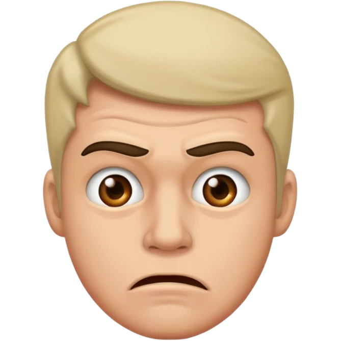 Man with stank face  emoji