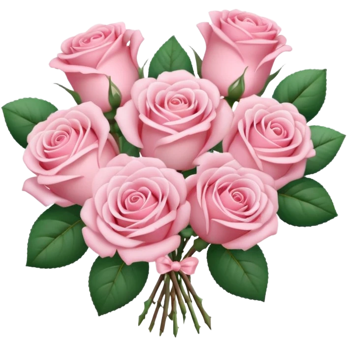 soft pink bouquet with heart accents emoji