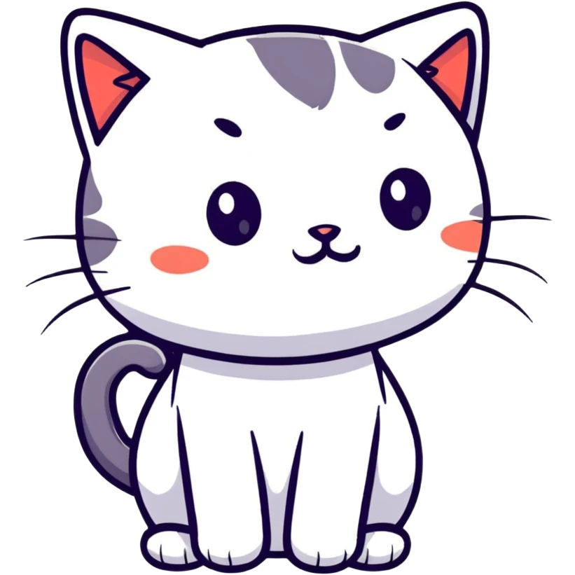 Cat black and with  emoji