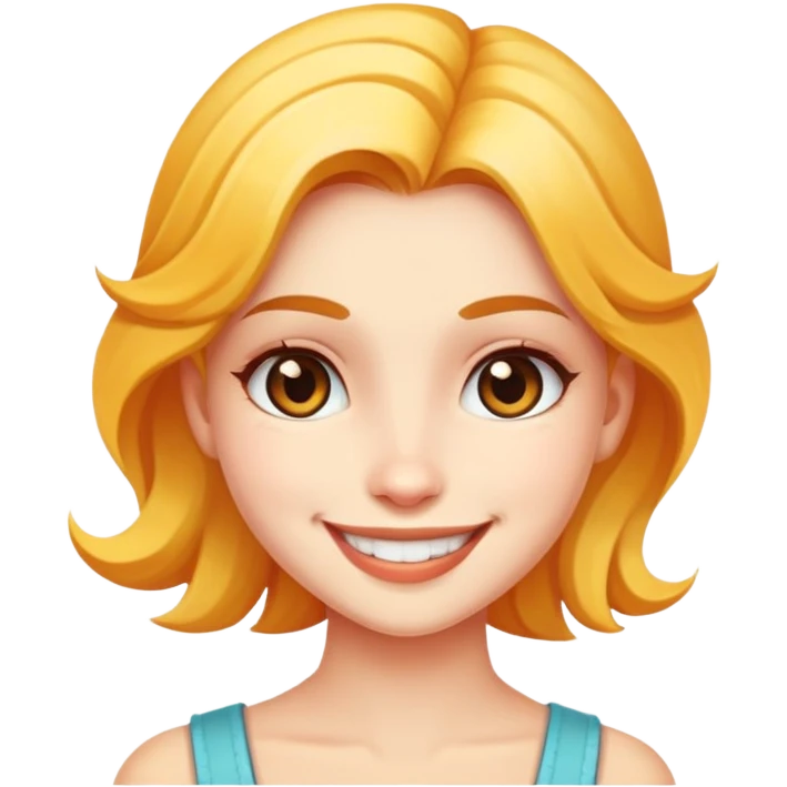 Beautiful smiling girl jinx emoji