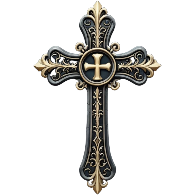 Dark Fantasy dark gothic cross emoji