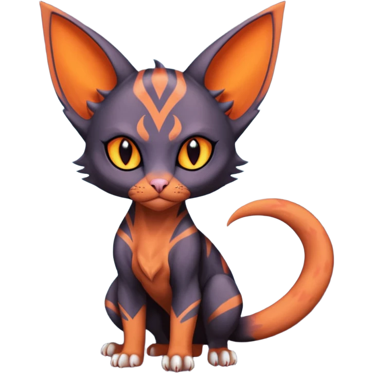 Noivern-Litten-Sphynx-Noibat-Torracat-Lykoi-fusion emoji