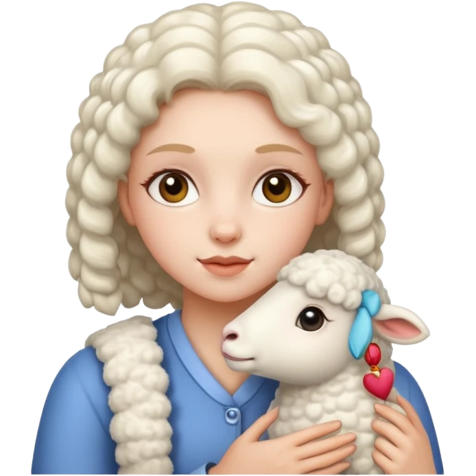 girl sheep emoji