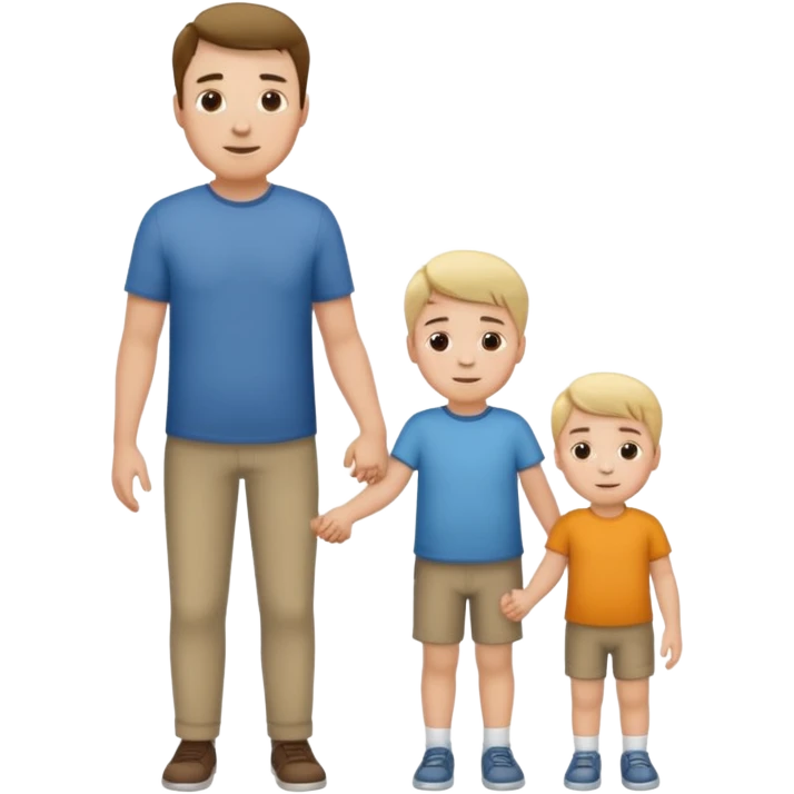 father holding hands with a child, simple background emoji