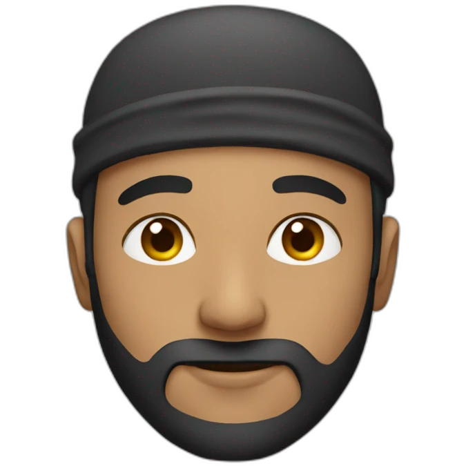 muslim man without face emoji