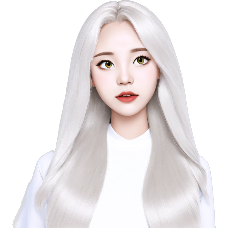 blonde girl with grey eyes emoji