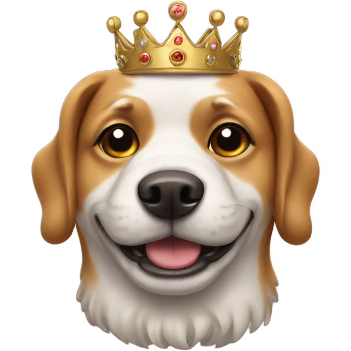 Dog wearing a crown emoji