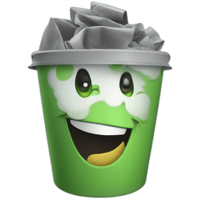 happy garbage emoji