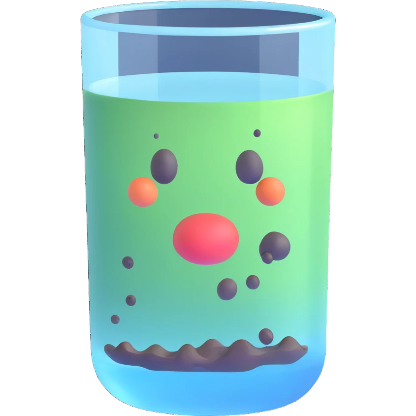 glass filled with dirty murky water emoji