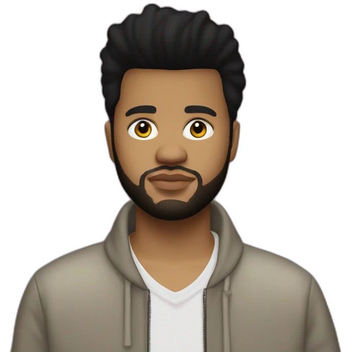 The Weeknd (after hours outfit) (Portrait, front facing, Apple iOS 17 style) emoji