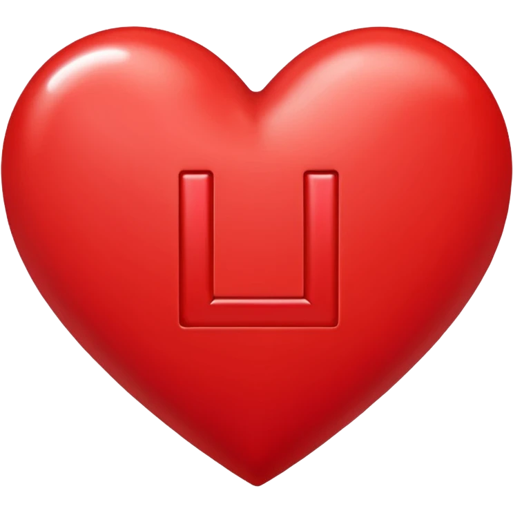 Heart with L inside emoji