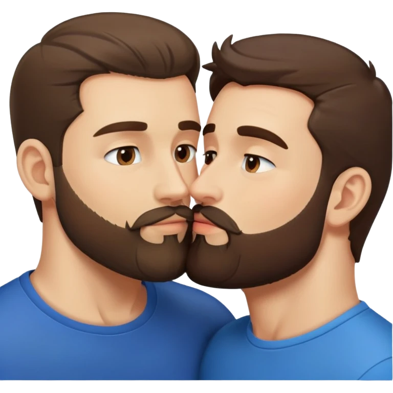 sexy-pose-fit-beard-brunette-caucasian-bear-twink-gay-men-kissing emoji