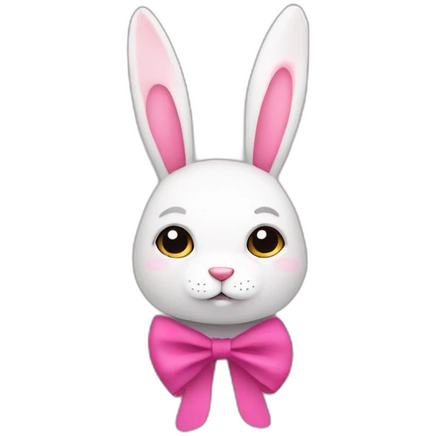 Coneja con lazo rosado emoji