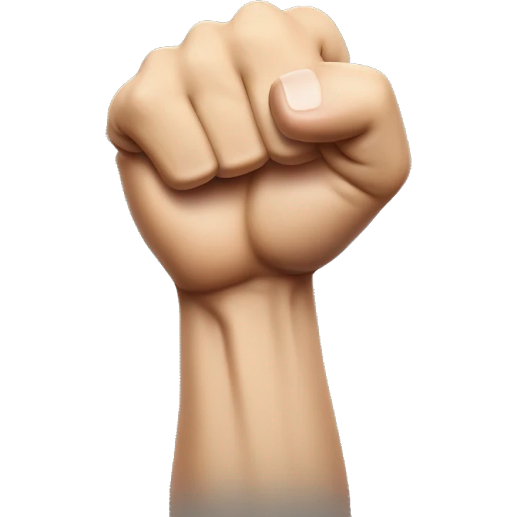Flexing bicep arm combined with flexing bicep bionic arm.  emoji