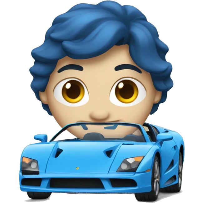 blue sport car emoji