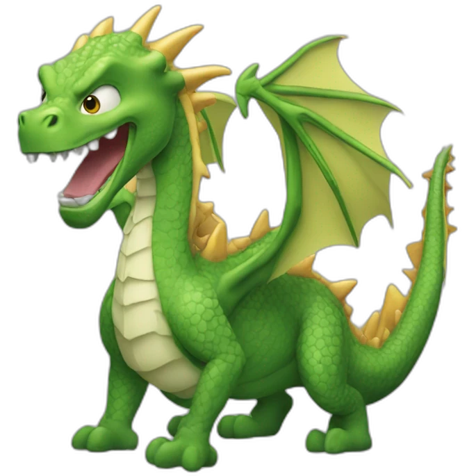Bob l'éponge sur un dragon emoji