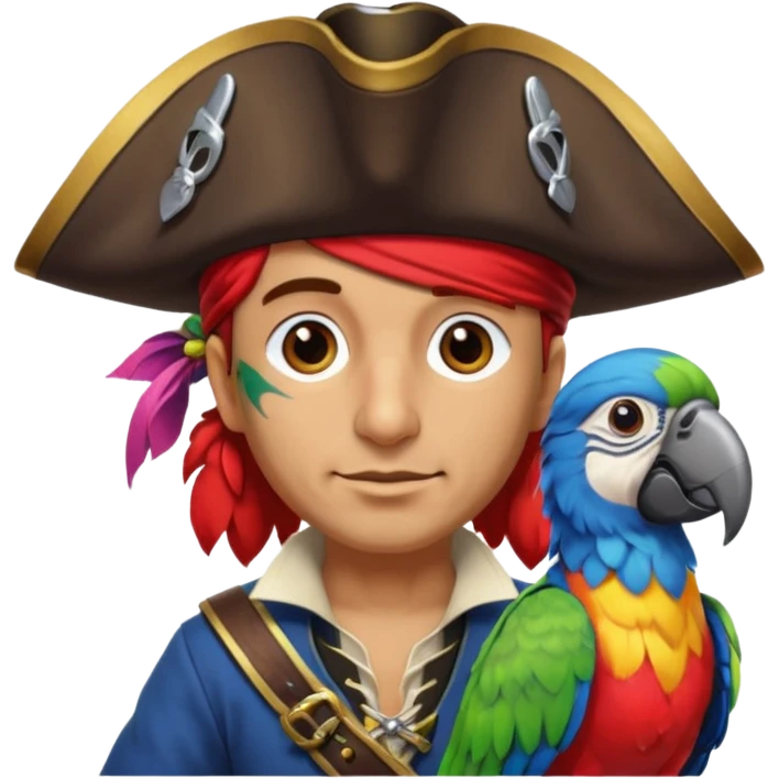 pirate and parrot emoji