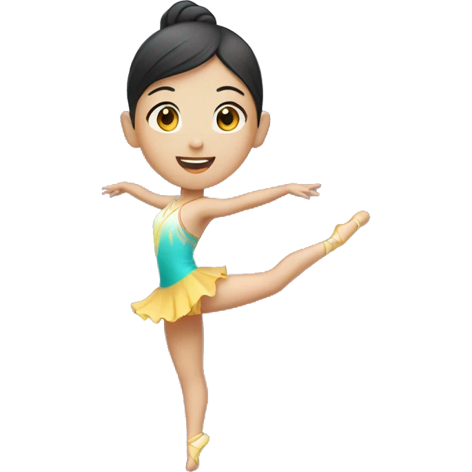 a Chinese girl doing rhythmic gymnastics emoji