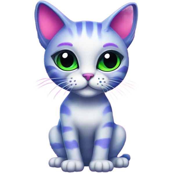 Lisa frank alien cat emoji