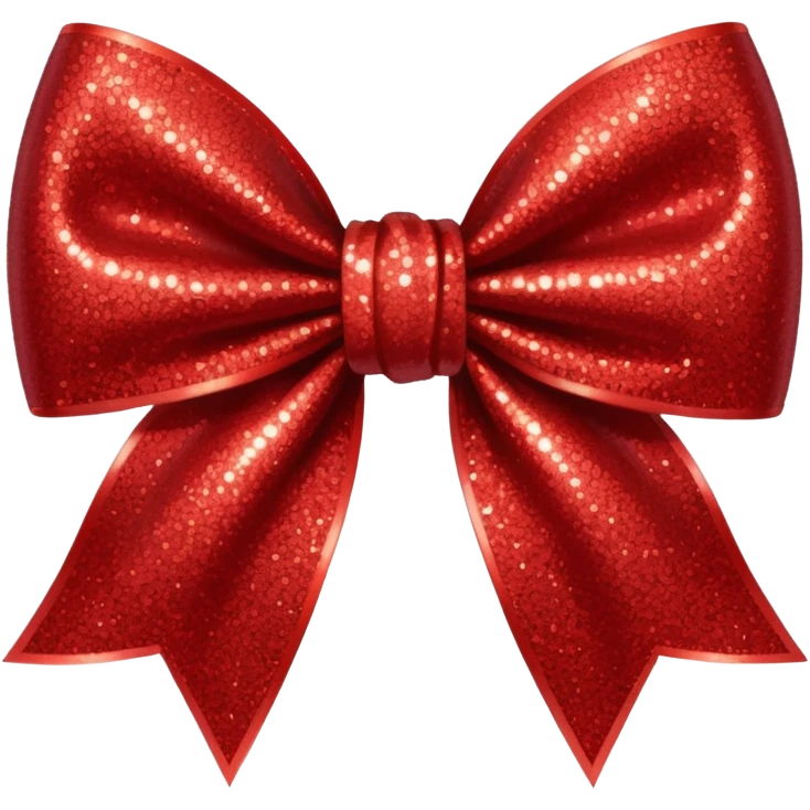 red glitter bow emoji