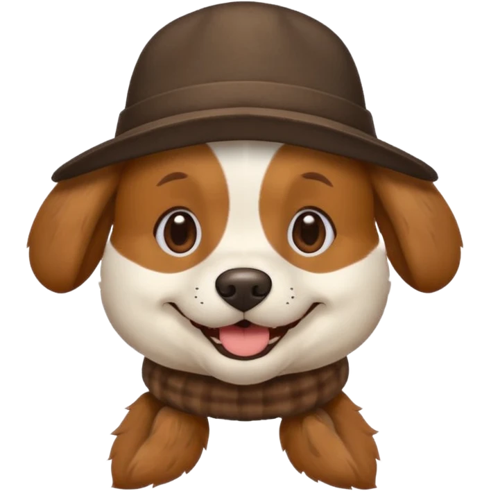 dog with a hat emoji