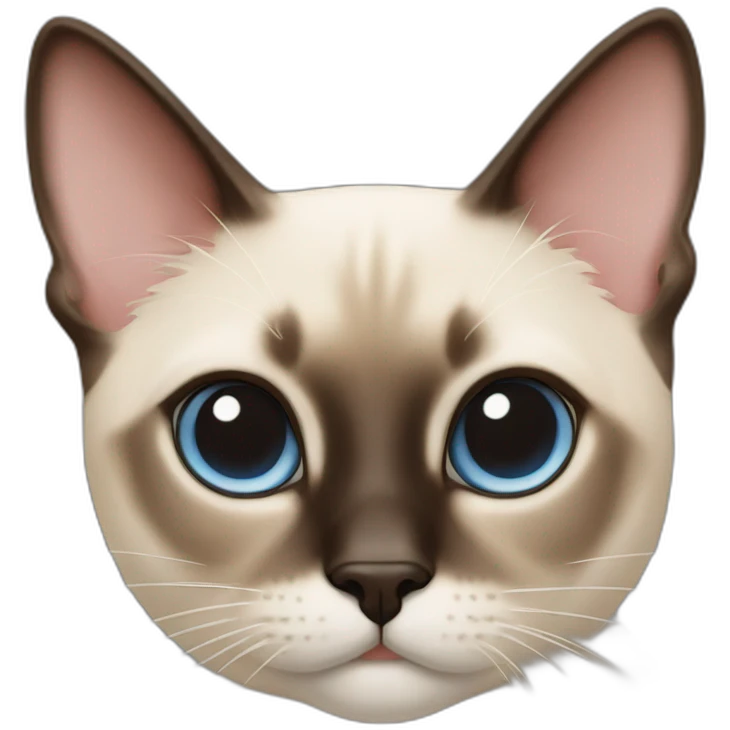 Siamese cat blowing a kiss emoji