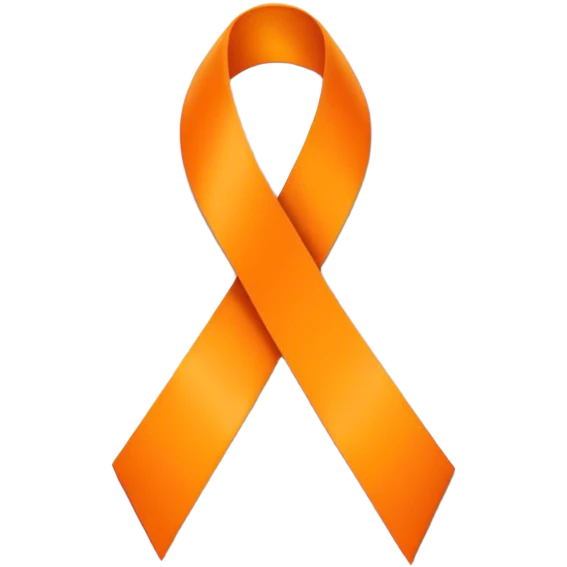 Orange awareness ribbon emoji
