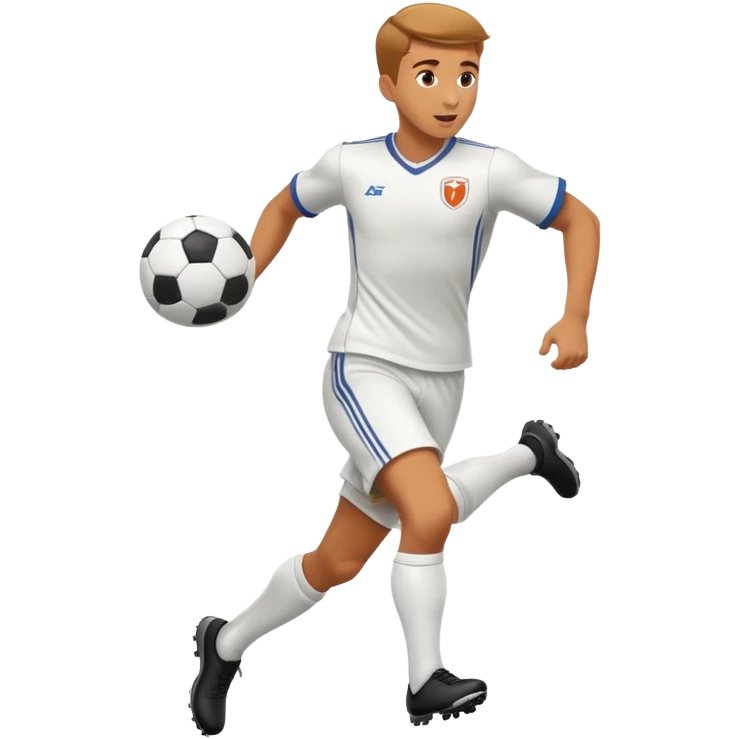 running soccer player with ball emoji